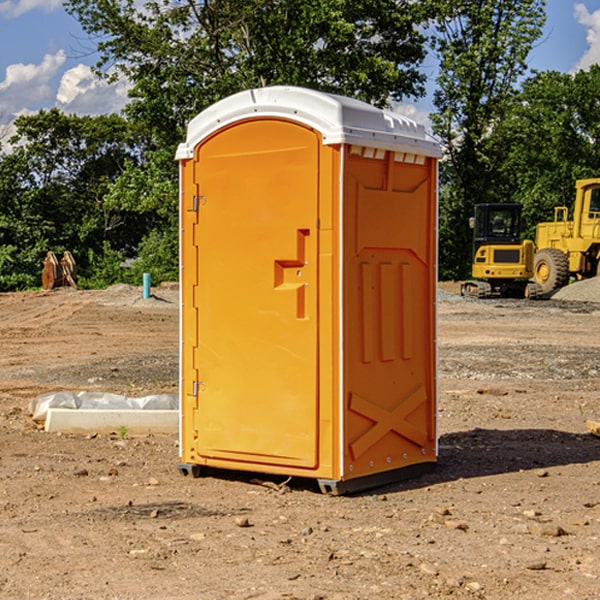 can i customize the exterior of the porta potties with my event logo or branding in Tilly AR